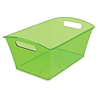 Caja apilable QJN (L x An x Al: 17,8 x 11,3 x 9,1 cm, Plástico, Verde)