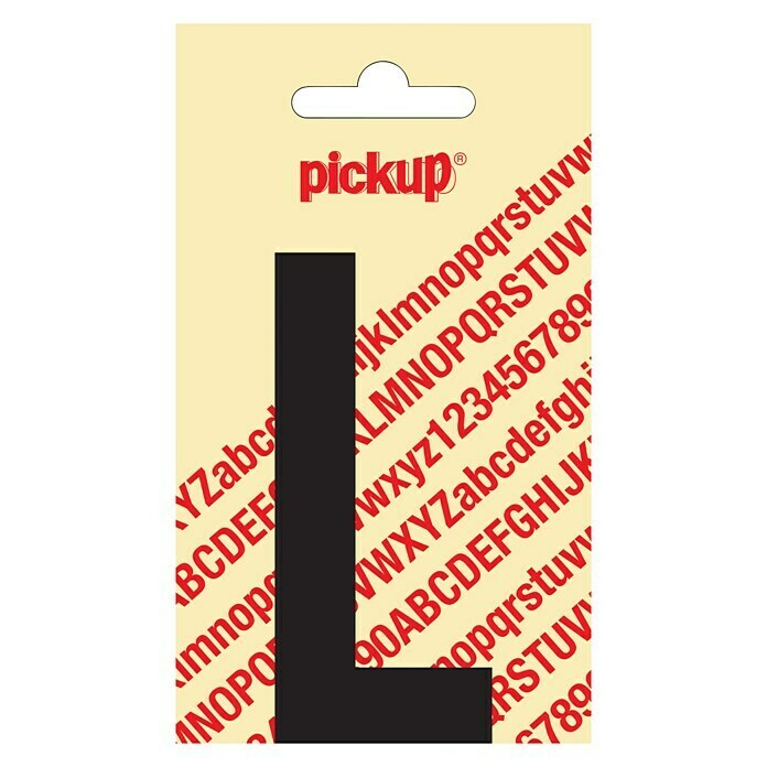 Pickup Etiqueta adhesiva (Motivo: L, Negro, Altura: 90 mm)
