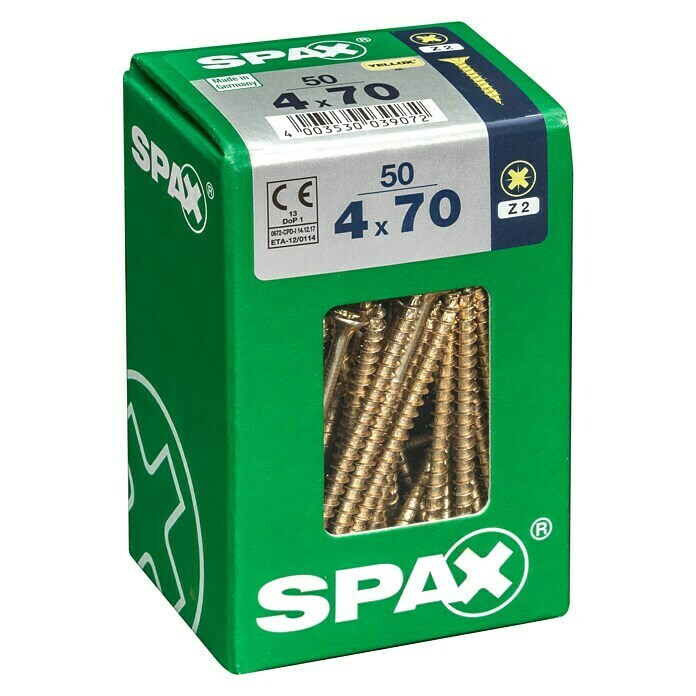 Spax Universalschraube (4 x 70 mm, Vollgewinde, 50 Stk.)