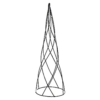 Led-kerstverlichting Piramide metaal (40 cm, Zwart, Aantal leds: 25 st.)