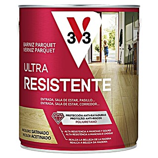 V33 Barniz para parquet Ultra resistente (Incoloro, Brillante, 750 ml, Base solvente)