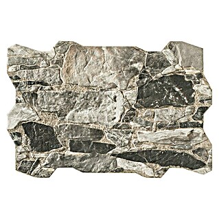 Revestimiento cerámico Wall Rock (40 x 60 cm, Gris, Efecto piedra)