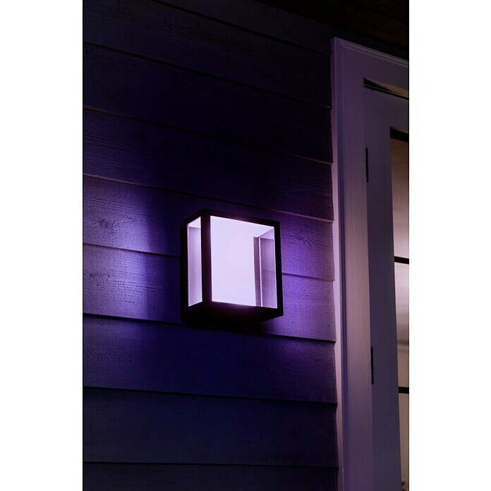 Philips Hue Impress LED-Außenwandleuchte White & Color Ambiance Impress (2-flammig, 8 W, Lichtfarbe: RGBW, IP44, 11,7 x 19 x 24 cm)