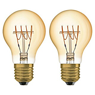 Osram LED-Leuchtmittel True Filament Classic A (E27, 5,9 W, 550 lm, 2 Stk., Gold)