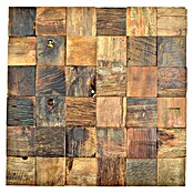Mosaikfliese Quadrat Boat Old Wood BOWD 23 (30 x 30 cm, Dunkelbraun, Glänzend)