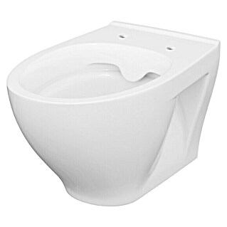 Camargue New York Wand-WC 2.0 (Spülrandlos, Ohne Spezialglasur, Spülform: Tief, WC Abgang: Waagerecht, Weiß)