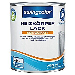 swingcolor Heizkörperlack Acryl (Weiß, 750 ml, Seidenmatt)
