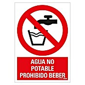 Pickup Señal de prohibición (Agua no poteble. Prohibido beber.)