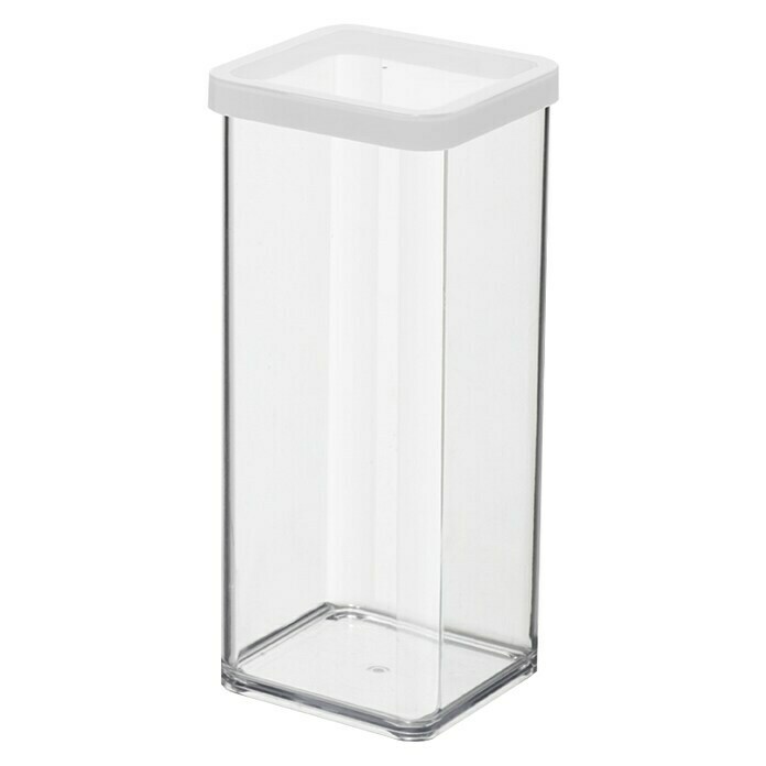 Rotho Vorratsdose Loft (L x B x H: 10 x 10 x 21,4 cm, Kunststoff, Weiß/Transparent)