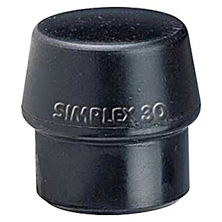 Heka Simplex uložak (Promjer glave: 50 mm, Crne boje, Srednje tvrdo, Namijenjeno za: Halder plastični čekić Simplex)