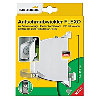 Schellenberg Aufschraubwickler Flexo (140 x 25 x 165 mm, Geeignet für: Rollladen-Mini-Systeme, Weiß)
