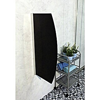 GEO Urinal-Trennwand Radius 10 (50 x 90 cm, Glas, Schwarz)