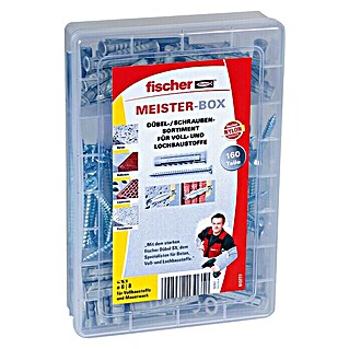 Fischer Meister-Box Spreizdübel-Set SX (160 -tlg., Mit Schrauben/Haken, Nylon)