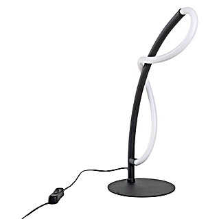Leds-C4 Tress Lámpara de sobremesa LED (6,5 W, L x An x Al: 15 x 15 x 37 cm, Negro, Blanco neutro)