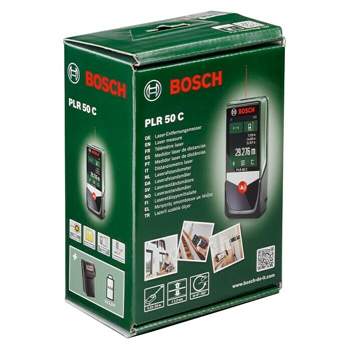 Bosch Laserentfernungsmesser PLR 50 C (Messbereich: 0,05 - 50 m)