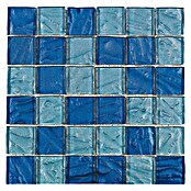 Baldosa de mosaico Andes (30 x 30 cm, Vidrio, Azul)