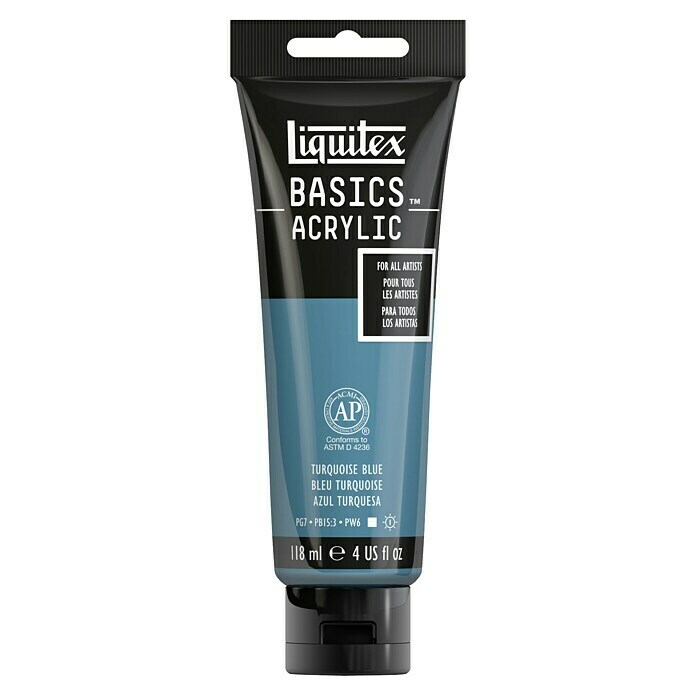 Liquitex Basics Acrylfarbe (Türkisblau, 118 ml, Tube)