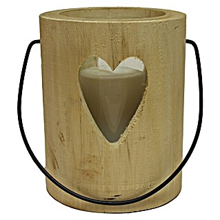 Hofer Holz-Laterne (Ø x H: 13 x 15 cm, Holz, In verschiedenen Ausführungen erhältlich)