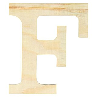 Artemio Letra de madera (Motivo: F, L x An x Al: 11,5 x 1 x 11,5 cm, Madera)
