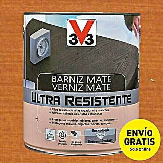 V33 Barniz para madera Mate Ultra Resistente (Cerezo, Mate, 750 ml)