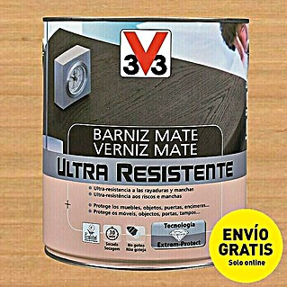 V33 Barniz para madera Mate Ultra Resistente (Roble claro, Mate, 750 ml)