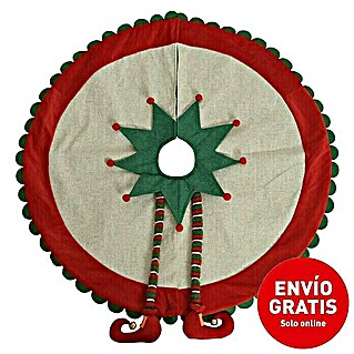 Falda para árbol de Navidad Estrella (Diámetro: 90 cm, Colores surtidos, Poliéster)