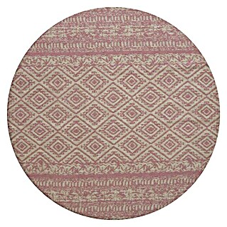 Kayoom Teppich Sunny Rund 100 (Pink, Durchmesser: 160 cm, 100% Polyester)