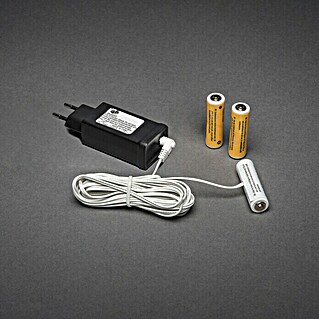 Konstsmide Netzadapter für AA-Batterien (Batterietyp: Mignon AA, Geeignet für: Batteriebetriebene Lichterketten)