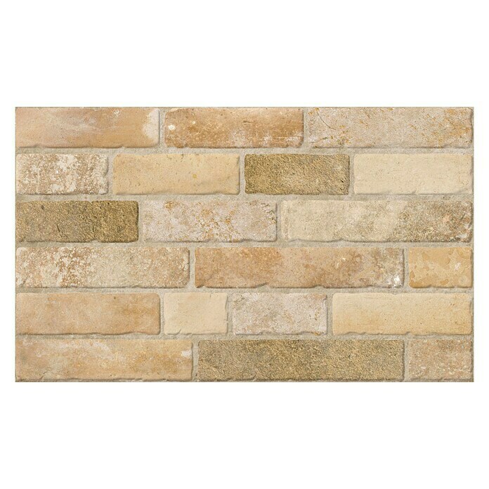 Revestimiento de pared Brickwork (33 x 55 cm, Beige, Mate)