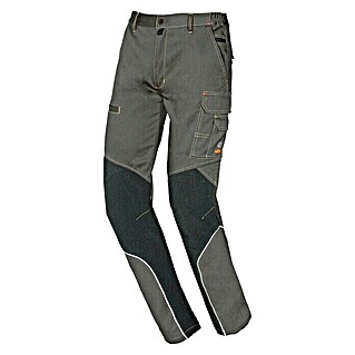 Industrial Starter Pantalones de trabajo Stretch Extreme (65% poliéster/32% algodón/3% spandex, Gris, L)
