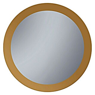 Camargue Espejo redondo serigrafiado Cercle (Diámetro: 60 cm, Oro)