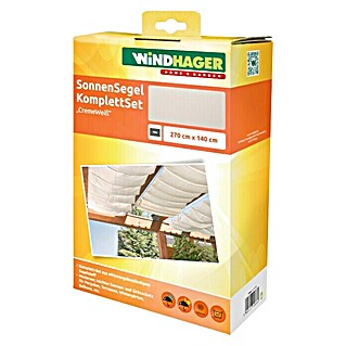 Windhager Sonnensegel Seilspanntechnik (L x B: 2,7 x 1,4 m, Cyanblau)