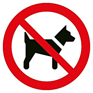 Pickup Señal de prohibición (Diámetro: 30 cm, Prohibido el paso a perros)