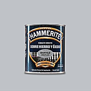 Hammerite Esmalte para metal Hierro y Óxido (Gris plateado, 750 ml, Martelé)