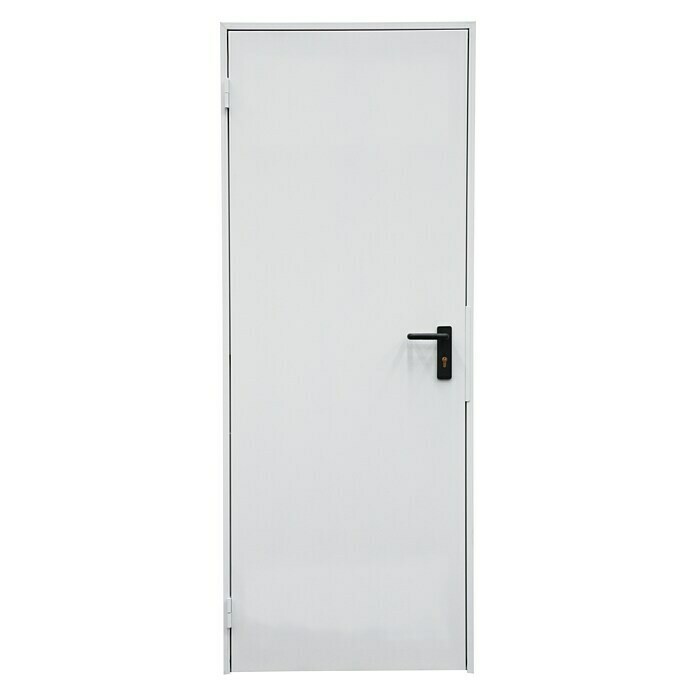 Novoferm Puerta metálica Super Plus Prelacada blanca (77,5 x 203,5 cm, Apertura: Izquierda)