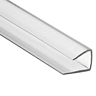 Perfil en U para placas de policarbonato 6 mm (2,1 m x 15 mm x 6,5 mm, Policarbonato, Transparente)