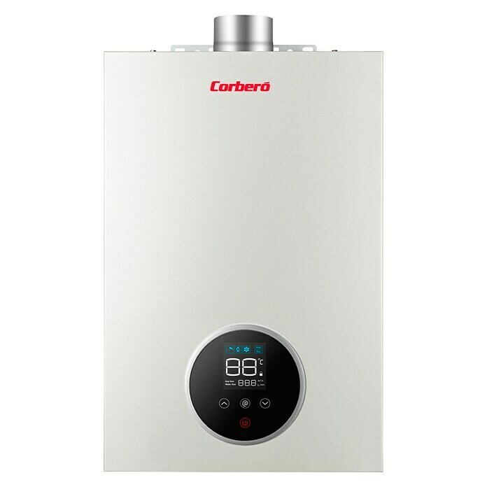 Corberó Calentador estanco CCVEST14NOX (25,4 W, Caudal de agua: 14 l/min, Gas butano)