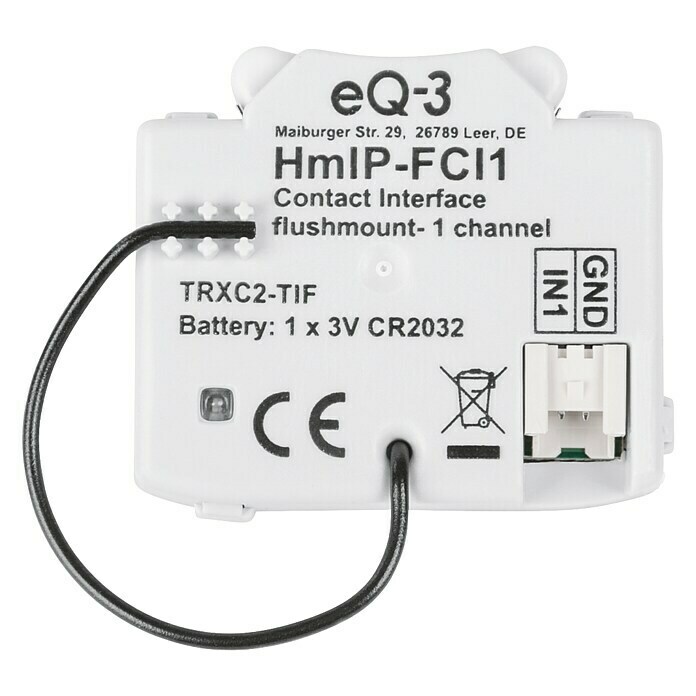 Homematic IP Adapter Kontakt-Schnittstelle (Batteriebetrieben, Unterputz, 3 V)