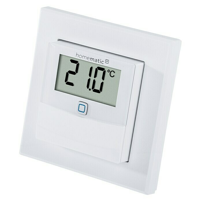 Homematic IP Funk-Temperatursensor (Weiß, 25 x 86 x 86 mm, Batteriebetrieben, Display)