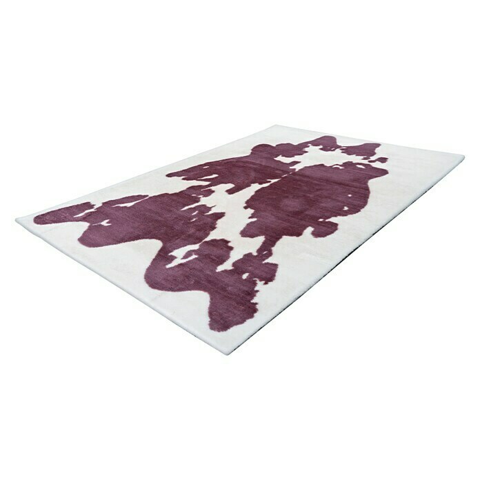 Kayoom Hochflorteppich Kuh (Lilac/Weiß, 230 x 160 cm, 100 % Polyester)