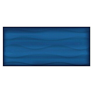Wandfliese Glow Onda (25 x 55 cm, Blau, Glänzend)