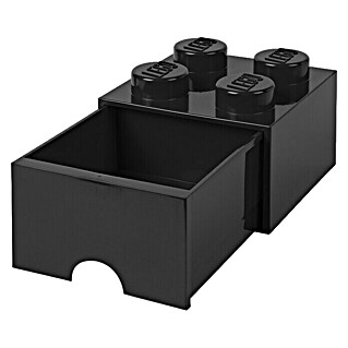 Lego Schubladenbox Brick (L x B x H: 25 x 25 x 18 cm, Schwarz, Anzahl Schubladen: 1 Stk.)