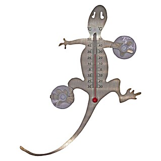 Nature Buitenthermometer met zuignappen Salamander  (Hoogte: 27 cm, Roestvrij staal)