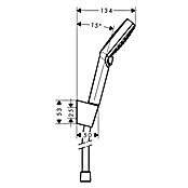 Hansgrohe Crometta Brause-Set Vario (Anzahl Funktionen: 2, Durchmesser Handbrause: 10 cm, Chrom/Weiß)