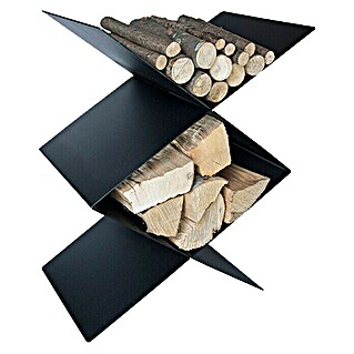 Holzkorb Mark (56 x 38 x 74 cm, Stahl, Schwarz)