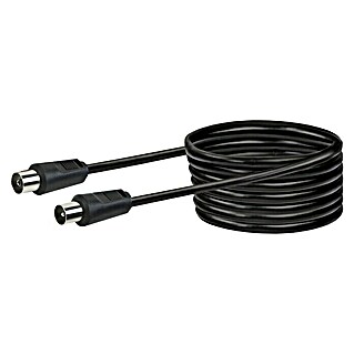 Schwaiger Priključni kabel za antenu (10 m, Crne boje, 75 dB, IEC utikač, IEC utičnica)
