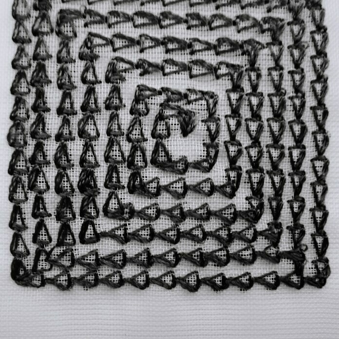 Elbersdrucke Bistrogardine Quadro (140 x 48 cm, 100 % Polyester, Schwarz/Weiß)