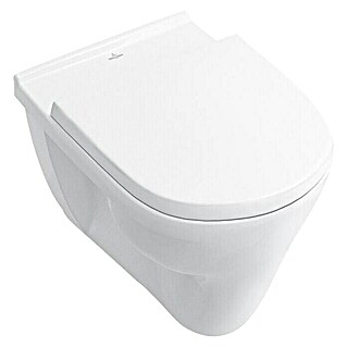 Villeroy & Boch O.novo Wand-WC (Mit Spülrand, Ohne Spezialglasur, Spülform: Flach, WC Abgang: Waagerecht, Weiß)