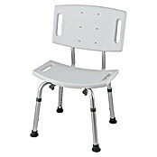 careosan Badezimmer-Stuhl (Belastbarkeit: 110 kg, Weiß/Silber)