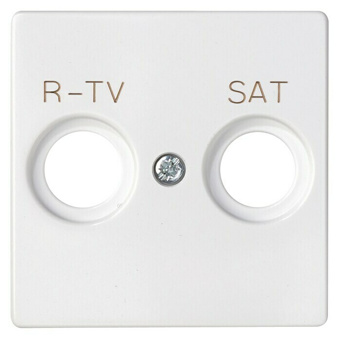 Simon 82 Tapa para mecanismo TV/SAT (Blanco, x 2, Aluminio, En pared)